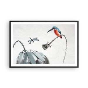 Affiche dans un cadre noir - Poster - La vie du champ - 91x61 cm