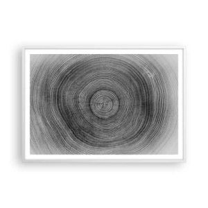 Affiche dans un cadre blanc - Poster - Signe du temps - 100x70 cm