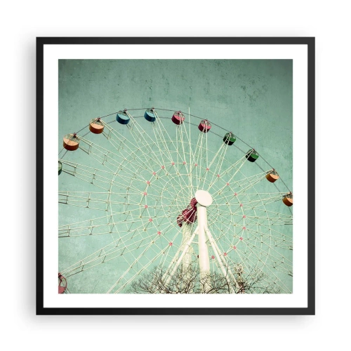 Affiche dans un cadre noir - Poster - Nous vous invitons à vous amuser - 60x60 cm