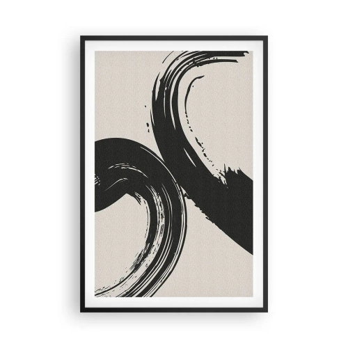 Affiche dans un cadre noir - Poster - Balayage circulaire - 61x91 cm