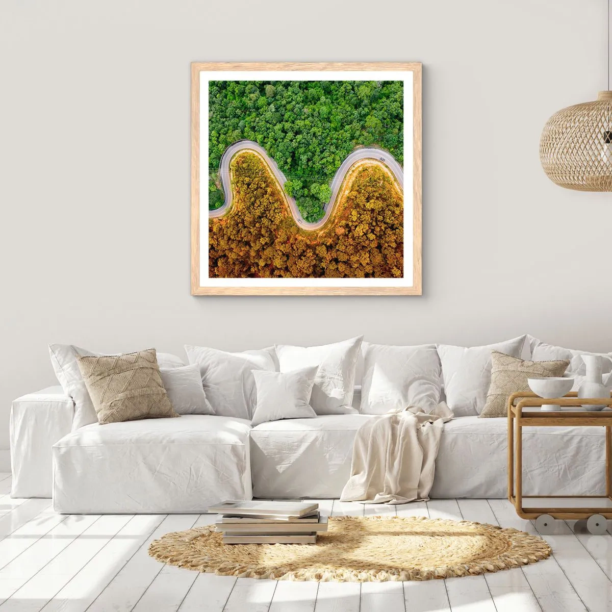 Affiche dans un chêne clair - Poster - Frontieres et differences - 50x50 cm