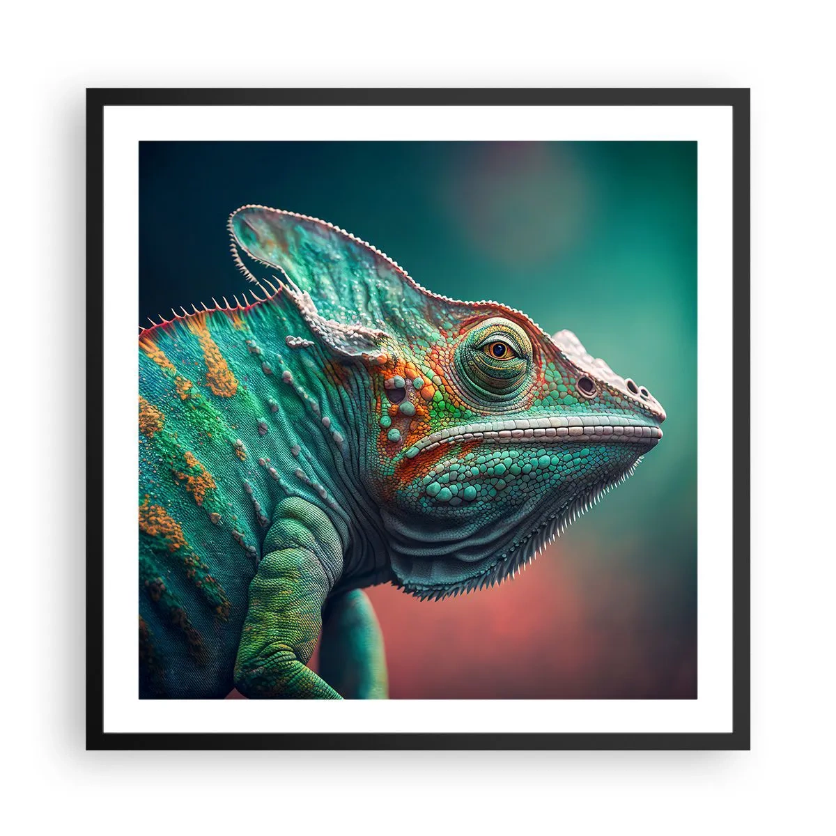 Affiche dans un cadre noir - Poster - Vous me voyez? Pas bien… - 60x60 cm