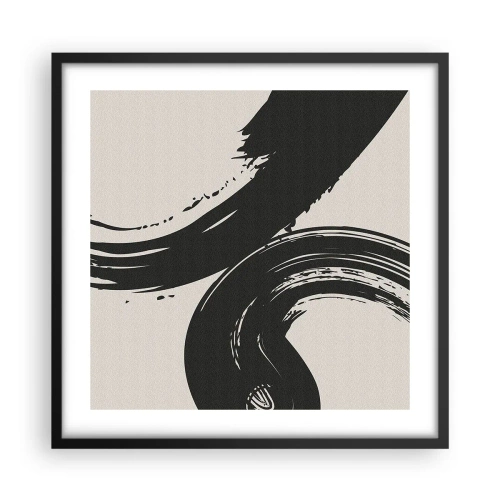 Affiche dans un cadre noir - Poster - Balayage circulaire - 50x50 cm