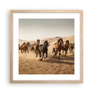 Affiche dans un chêne clair - Poster - Libre comme le vent - 40x40 cm