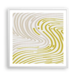 Affiche dans un cadre blanc - Poster - Une composition au léger virage - 60x60 cm