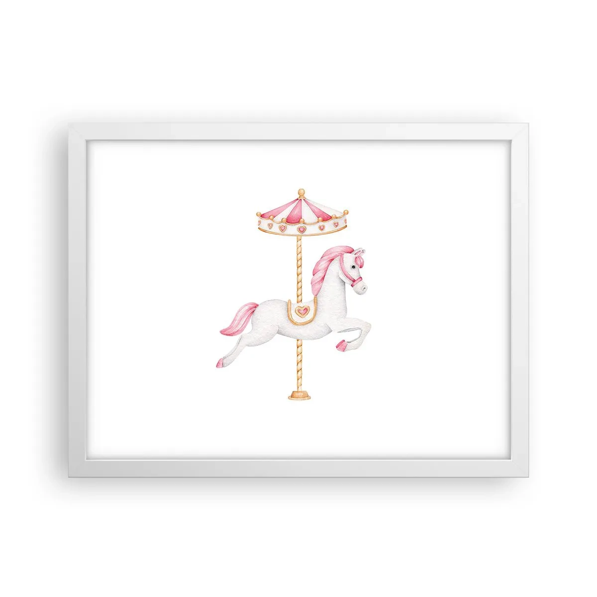 Affiche dans un cadre blanc - Poster - Les sabots en avant - 40x30 cm