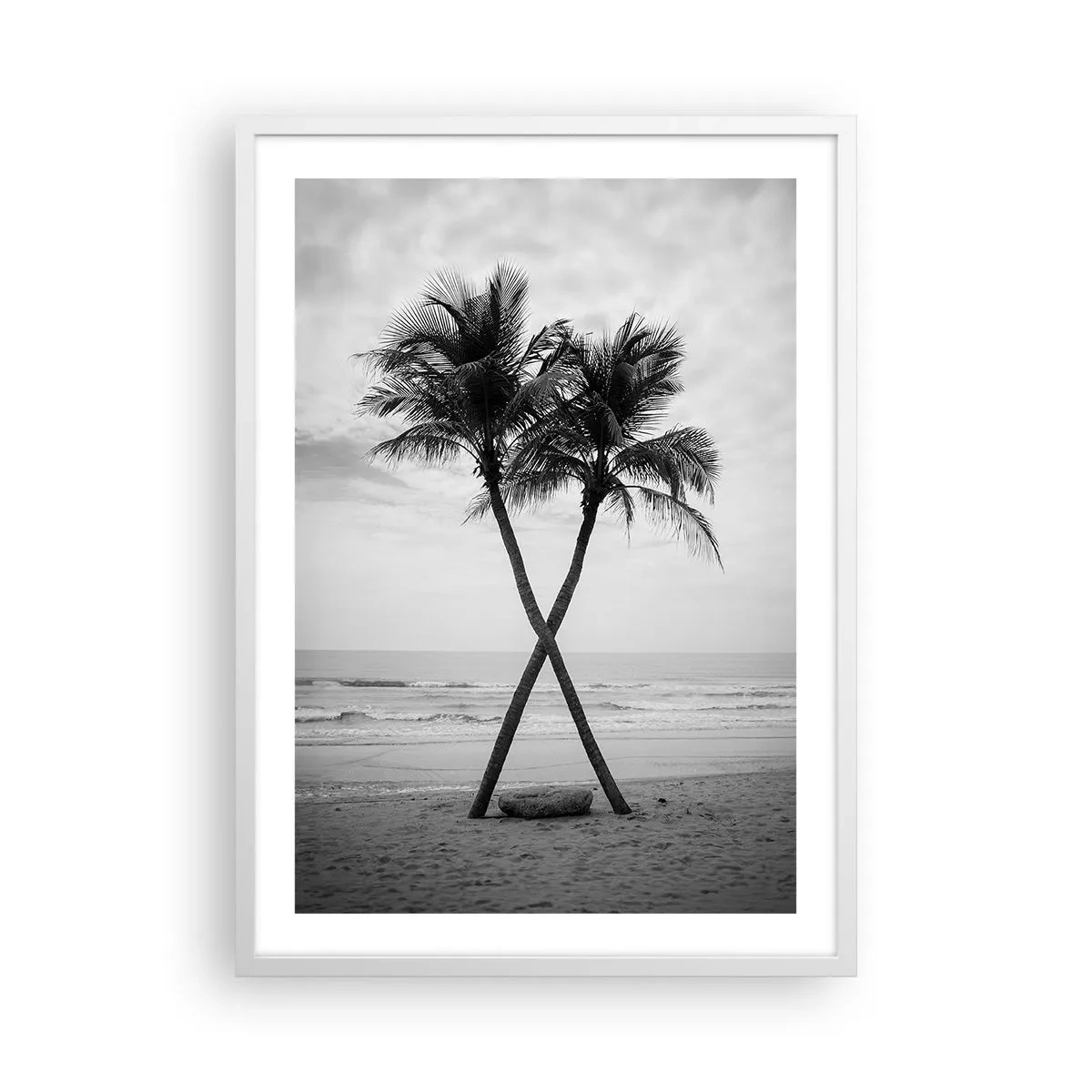 Affiche dans un cadre blanc - Poster - Elle a senti une présence - 50x70 cm