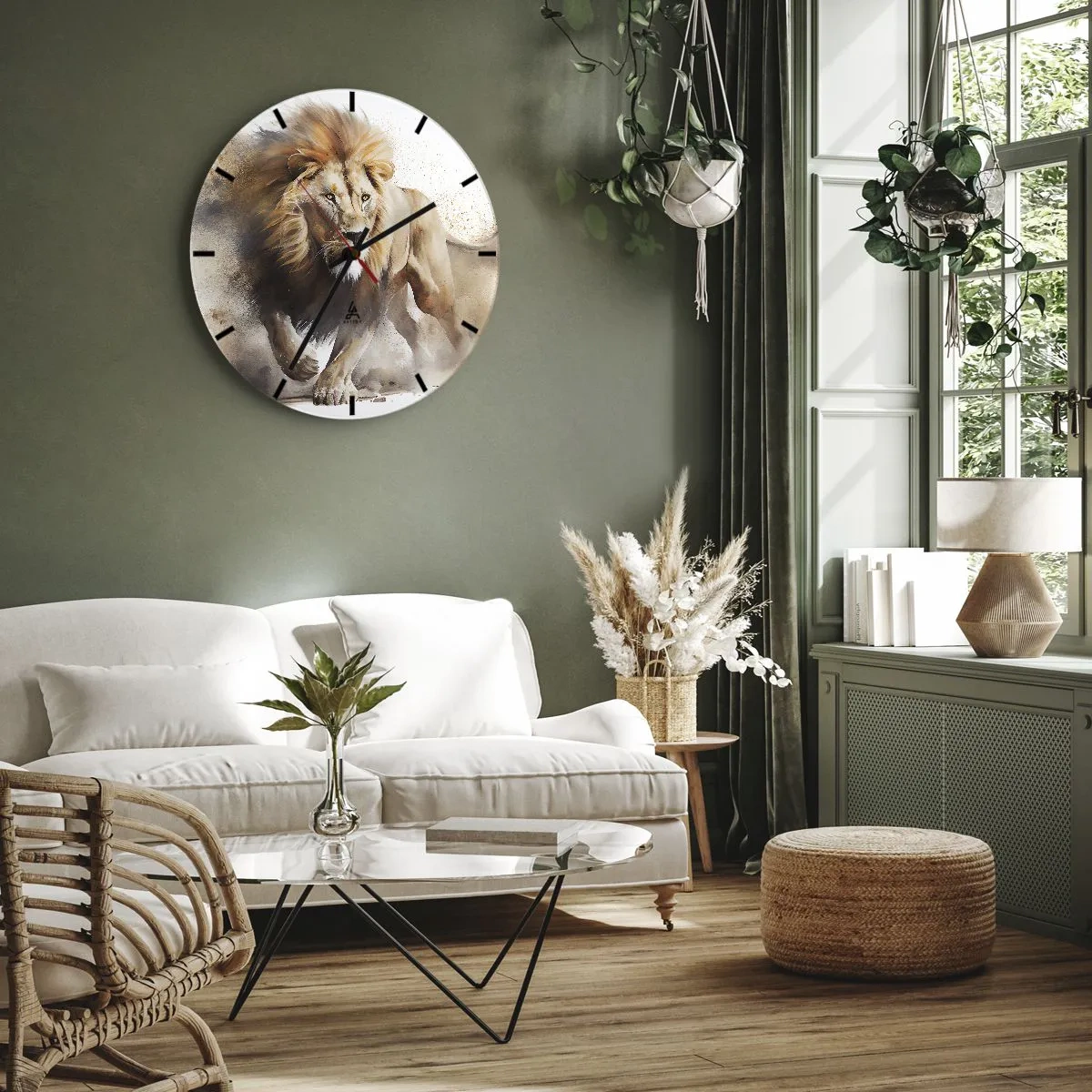 Horloge murale - Pendule murale - Le roi bougea - 40x40 cm