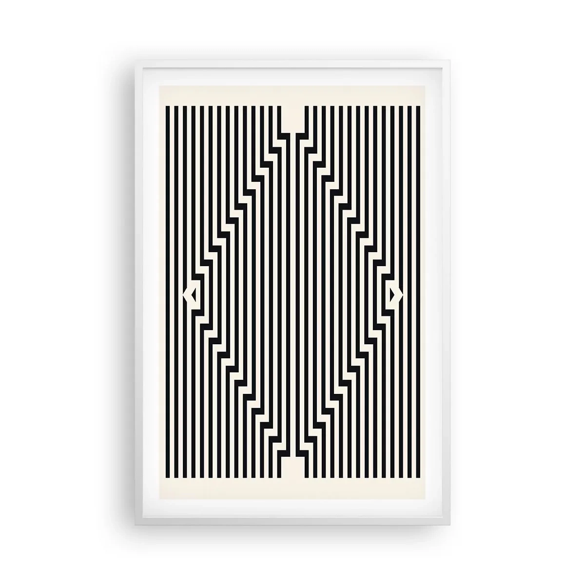 Affiche dans un cadre blanc - Poster - Illusion géométrique - 61x91 cm
