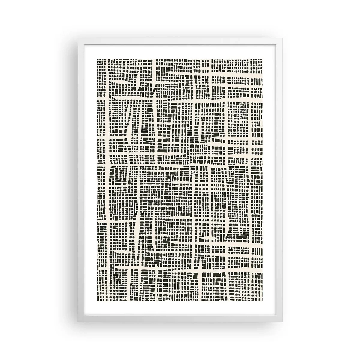 Affiche dans un cadre blanc - Poster - Composition tissée - 50x70 cm