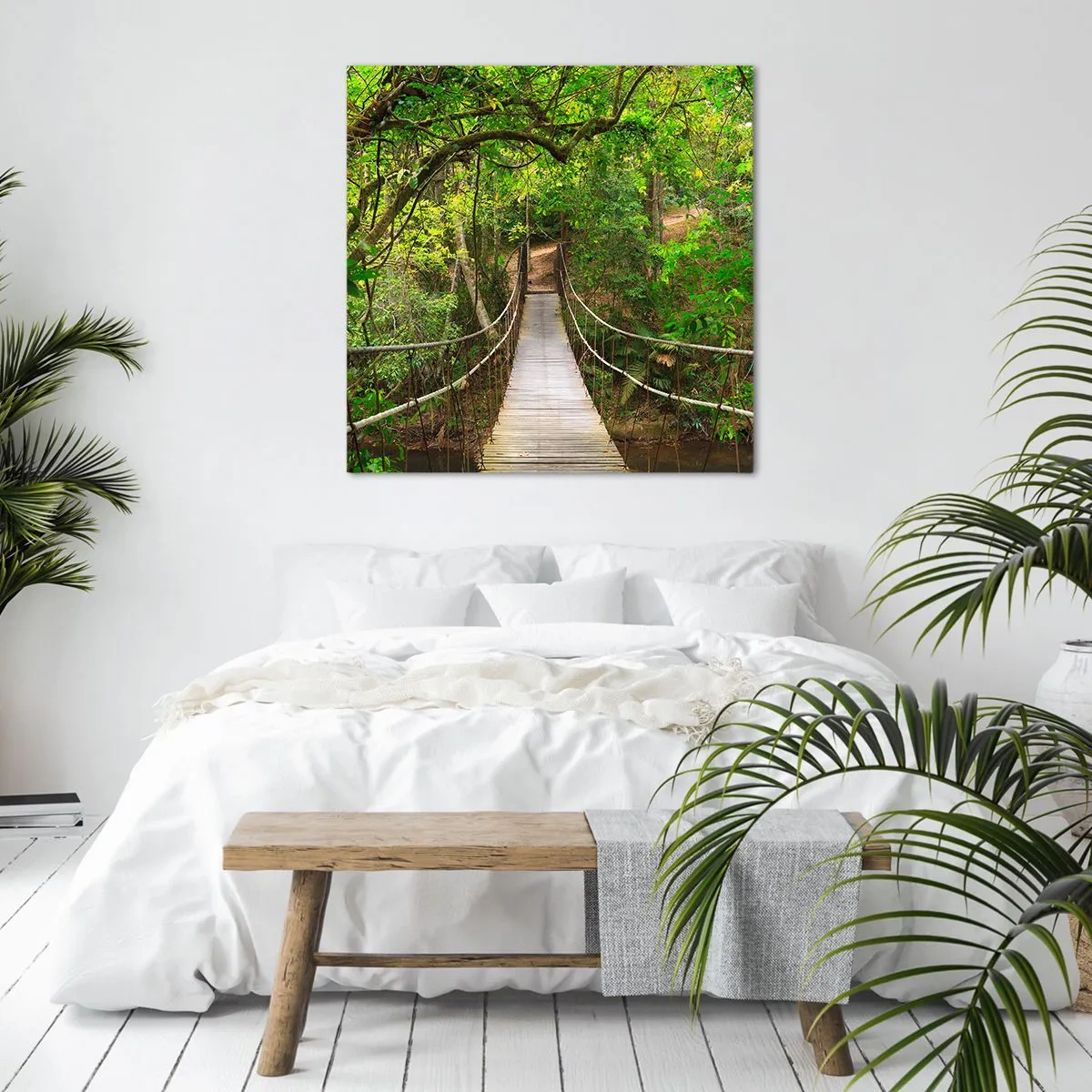 Impression sur toile - Image sur toile - Parce qu'il y a une plante grimpante dans le jardin - 60x60 cm