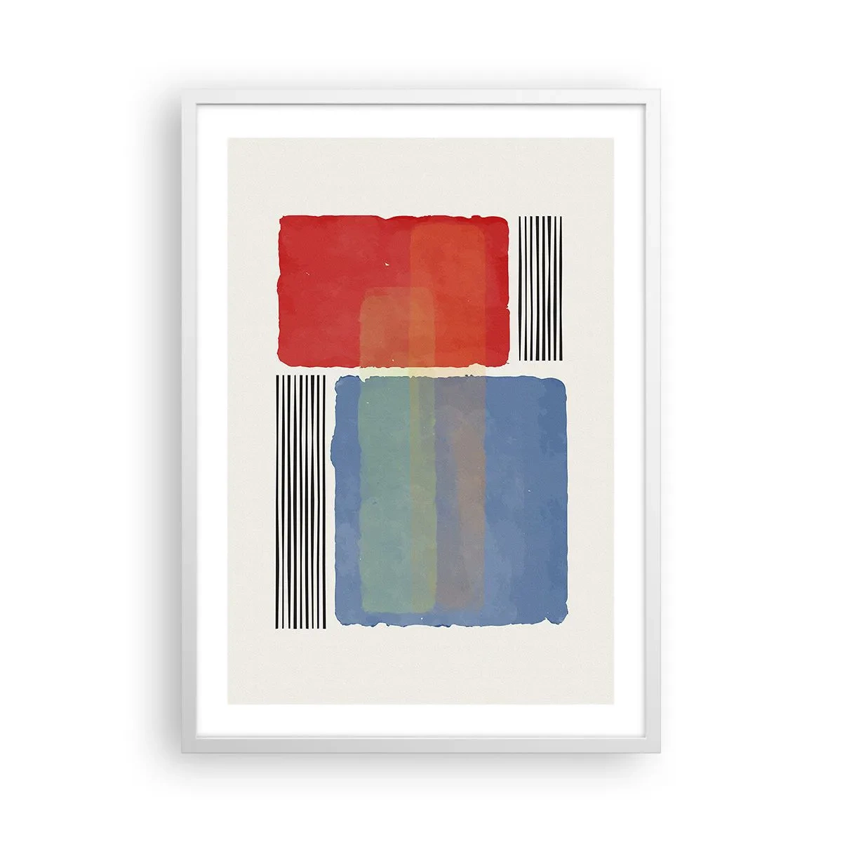 Affiche dans un cadre blanc - Poster - Esprit et lettre de la géométrie - 50x70 cm