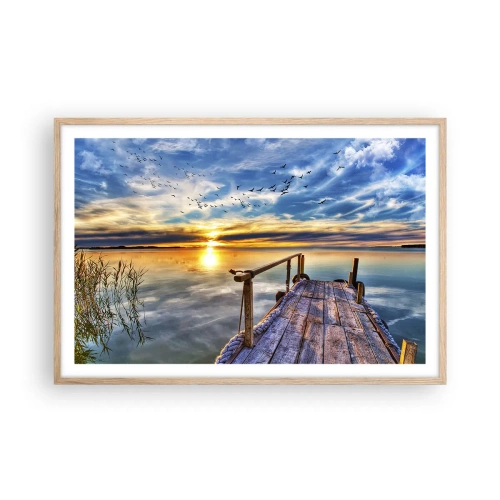 Affiche dans un chêne clair - Poster - Le vent se repose - 91x61 cm