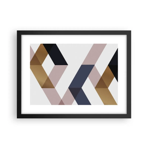 Affiche dans un cadre noir - Poster - Plats et angles - 40x30 cm