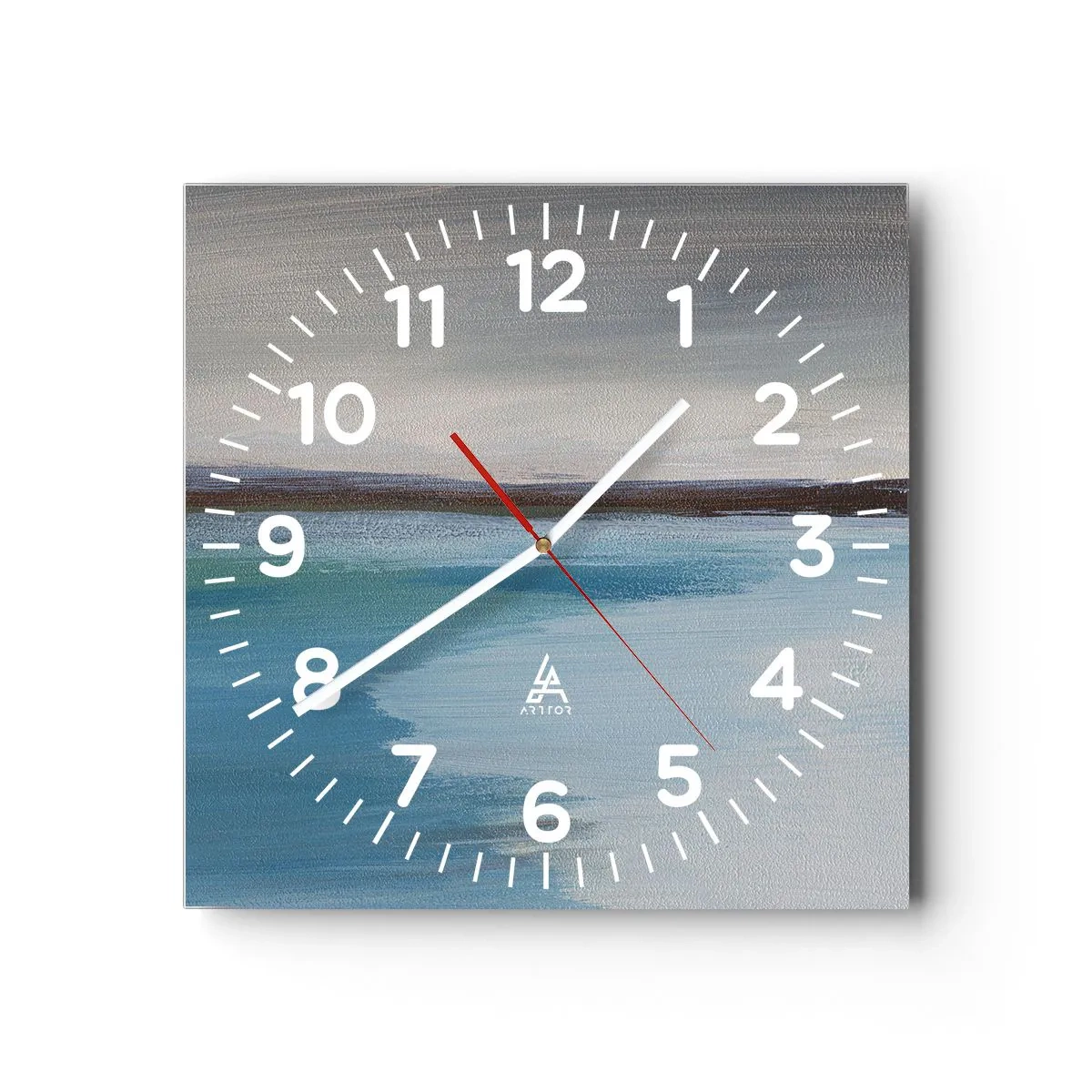 Horloge murale - Pendule murale - Paysage horizontal - 30x30 cm