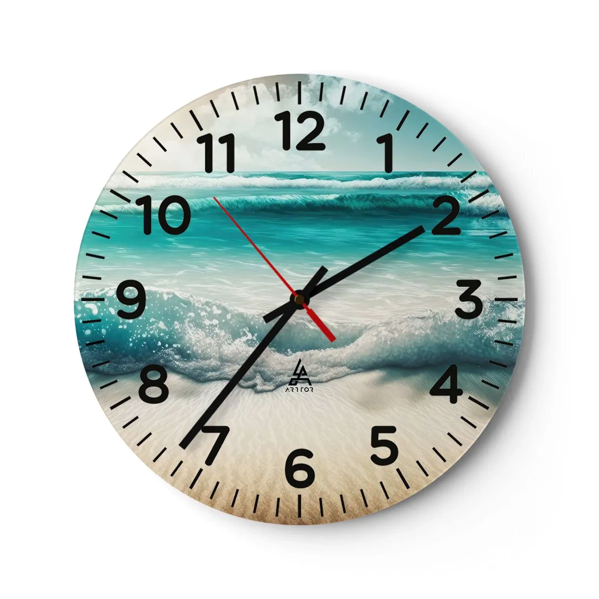 Horloge murale - Pendule murale - La paix de l'océan - 40x40 cm