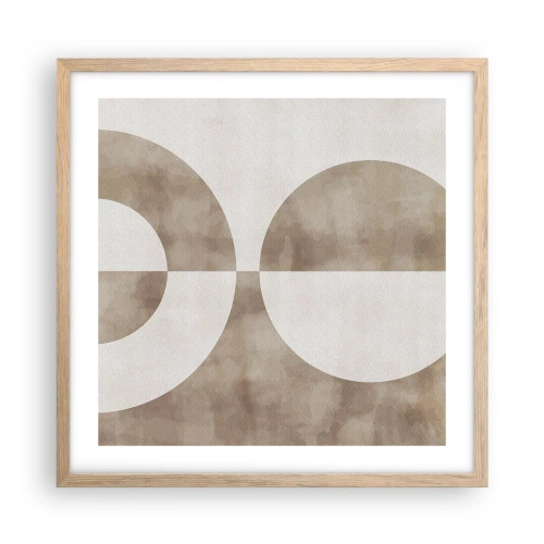 Affiche dans un chêne clair - Poster - Similitudes et différences - 50x50 cm