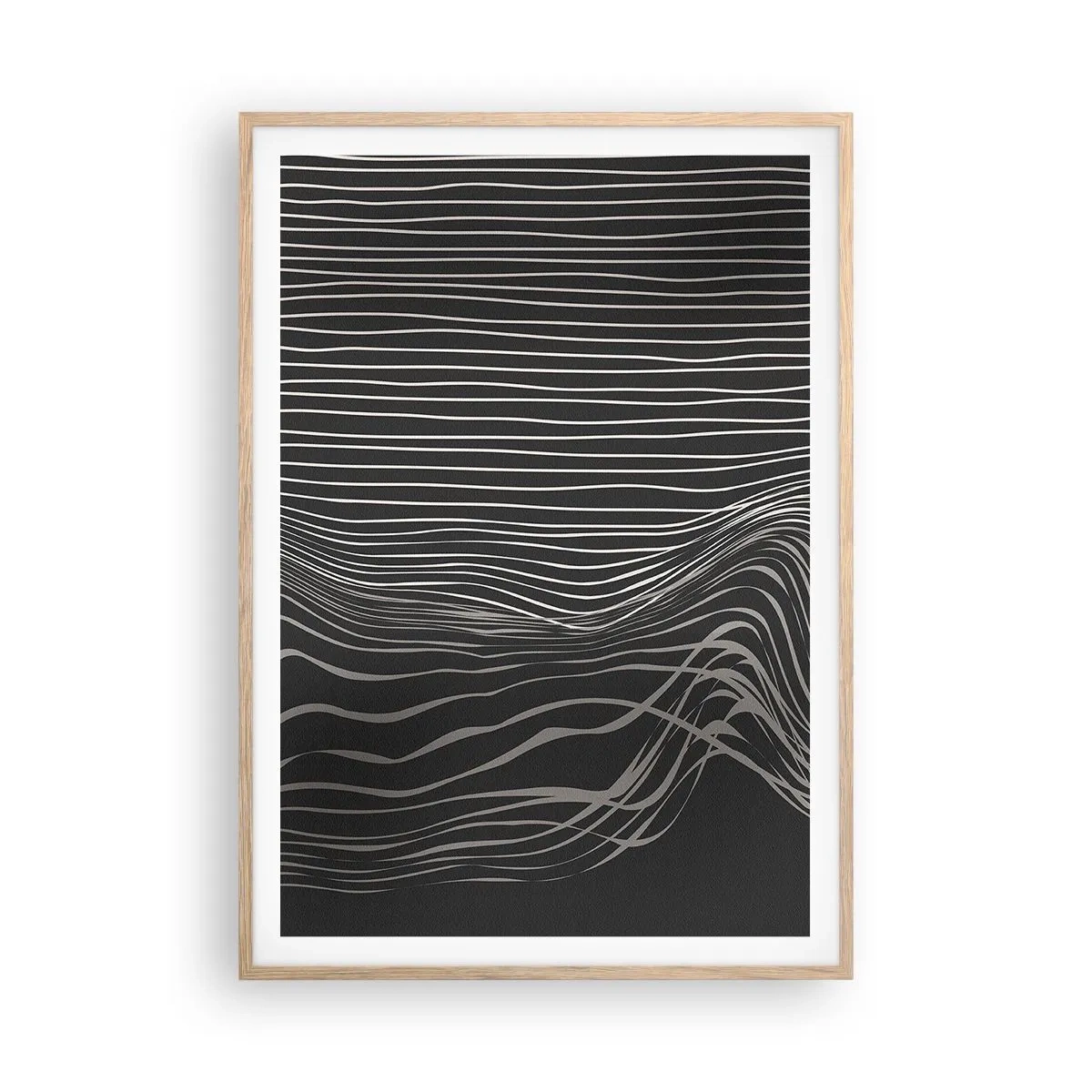 Affiche dans un chêne clair - Poster - Rythme et accent - 70x100 cm