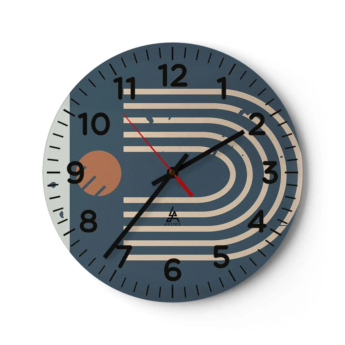 Horloge murale - Pendule murale - Géométrie sur la grenade - 30x30 cm