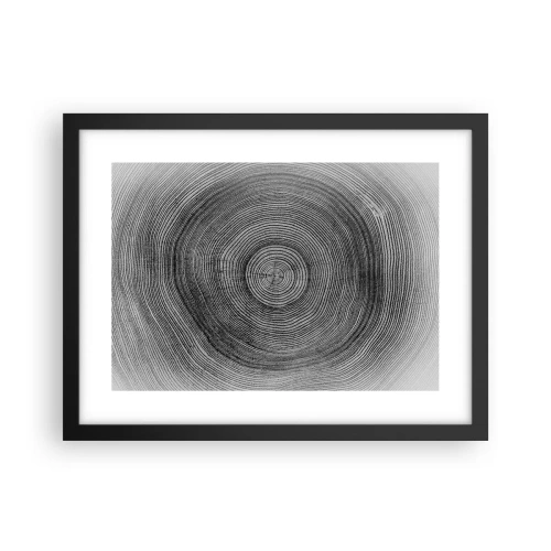 Affiche dans un cadre noir - Poster - Signe du temps - 40x30 cm