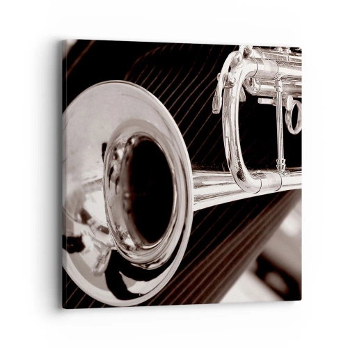 Impression sur toile - Image sur toile - Voyage musical vers les années 30 - 40x40 cm