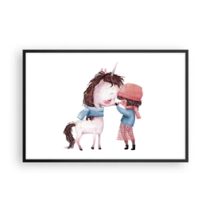 Affiche dans un cadre noir - Poster - Histoire d'hiver - 91x61 cm