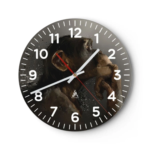 Horloge murale - Pendule murale - Certainement un penseur - 40x40 cm