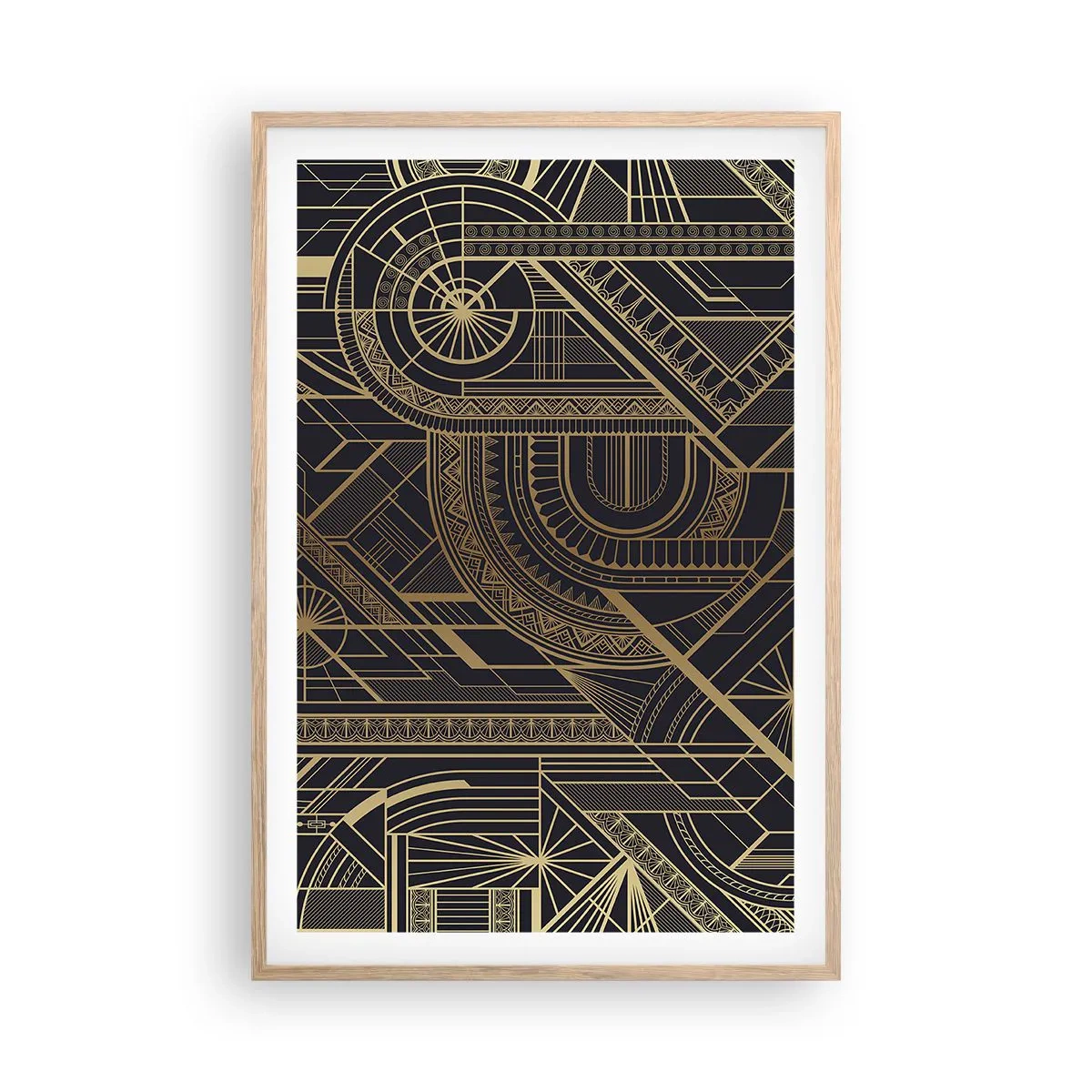 Affiche dans un chêne clair - Poster - Concept, idée, plan - 61x91 cm