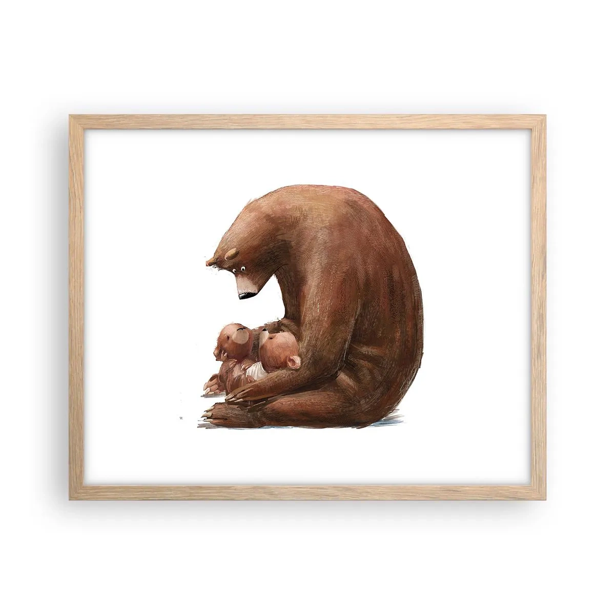 Affiche dans un chêne clair - Poster - Faites de beaux rêves les enfants - 50x40 cm