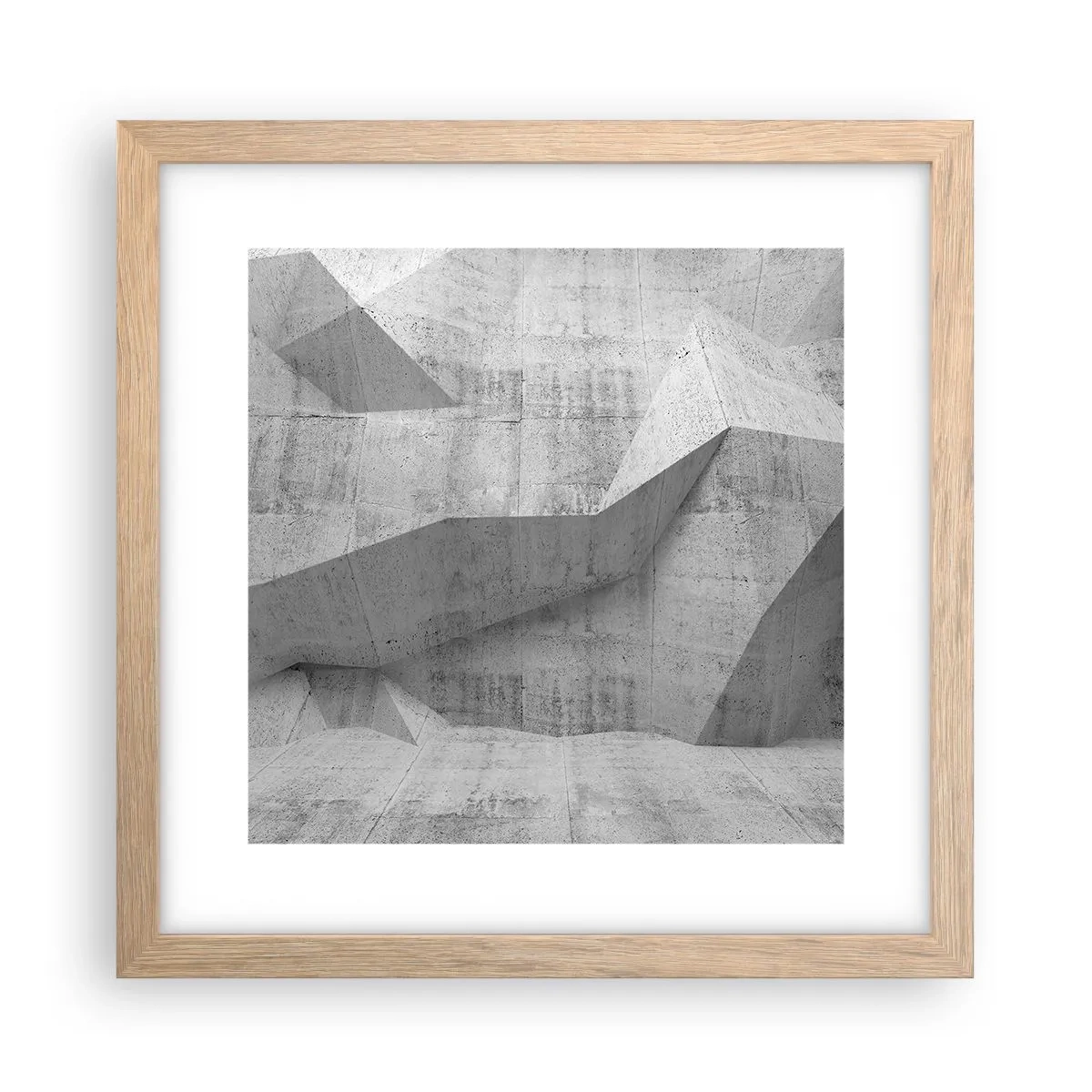 Affiche dans un chêne clair - Poster - Un vrai challenge - 30x30 cm