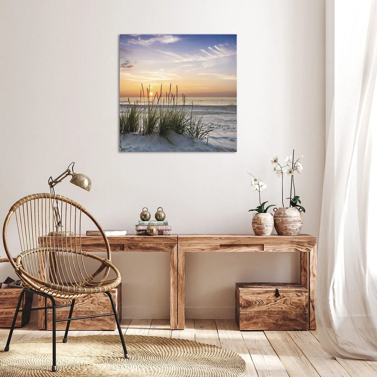 Impression sur toile - Image sur toile - Regarde, pense, ressent - 30x30 cm