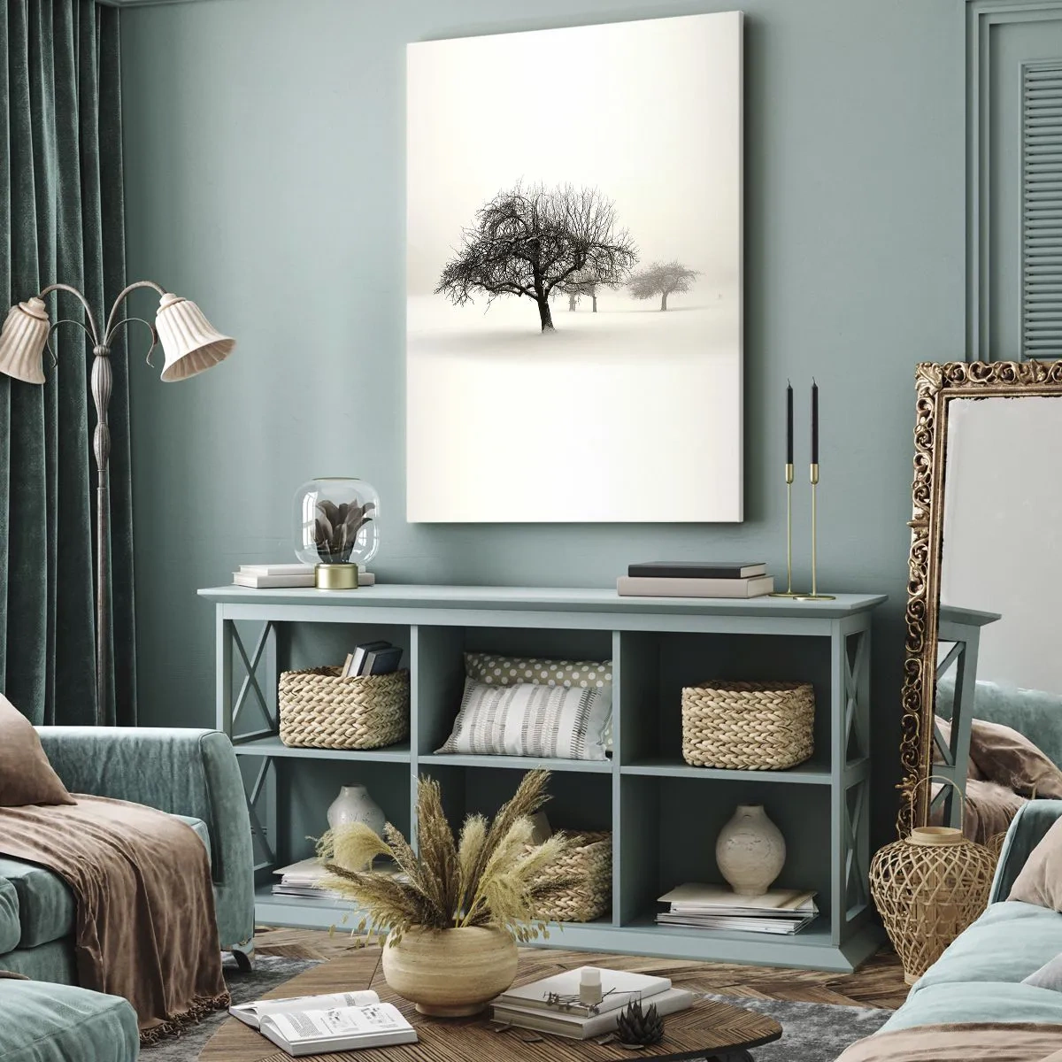 Impression sur toile - Image sur toile - Un rêve hivernal - 45x80 cm
