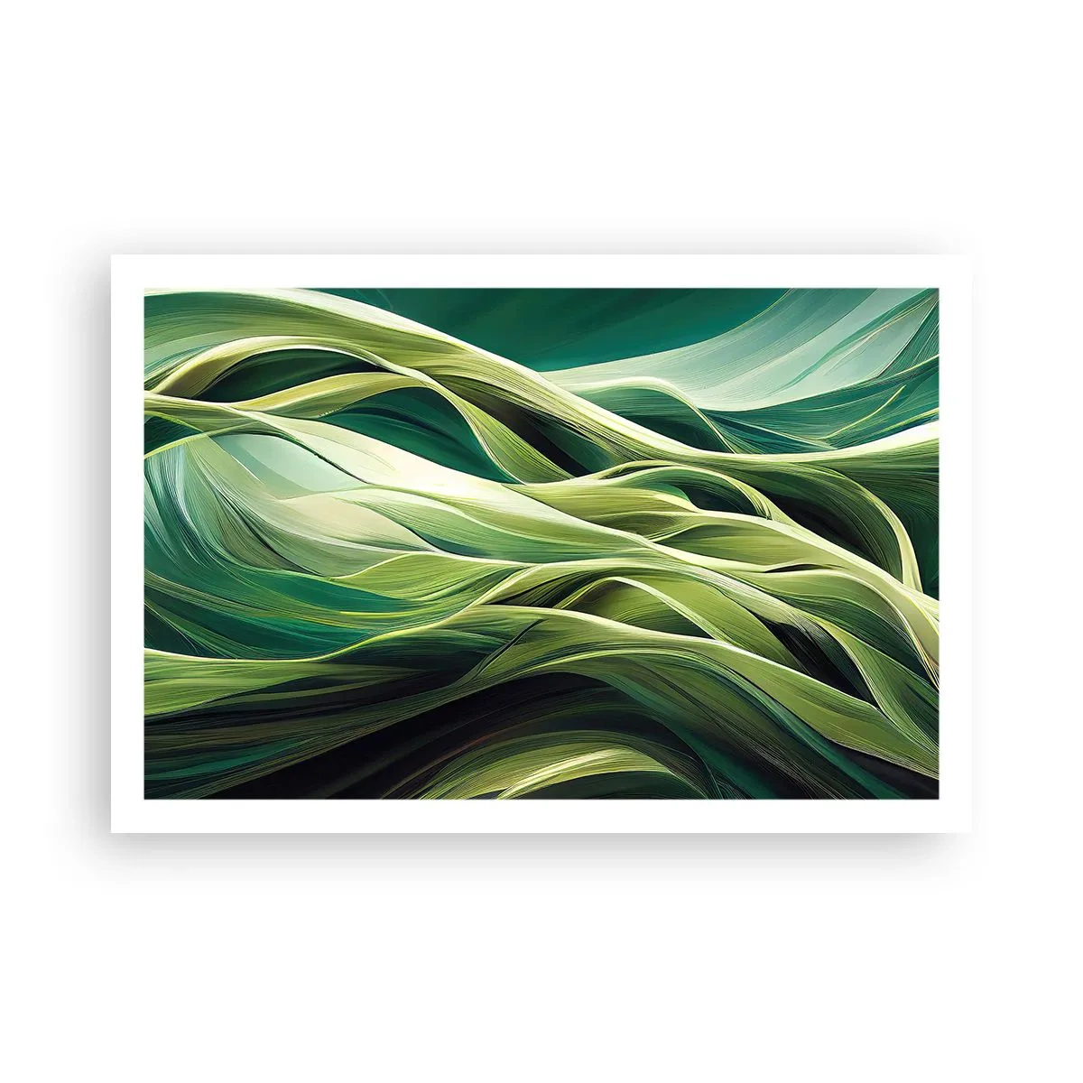 Affiche - Poster - Jeu de vert abstrait - 91x61 cm