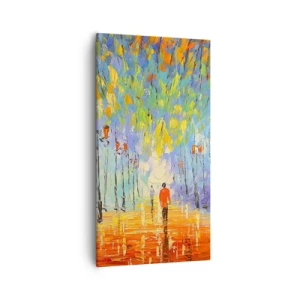 Impression sur toile - Image sur toile - Chant nocturne de la pluie - 55x100 cm