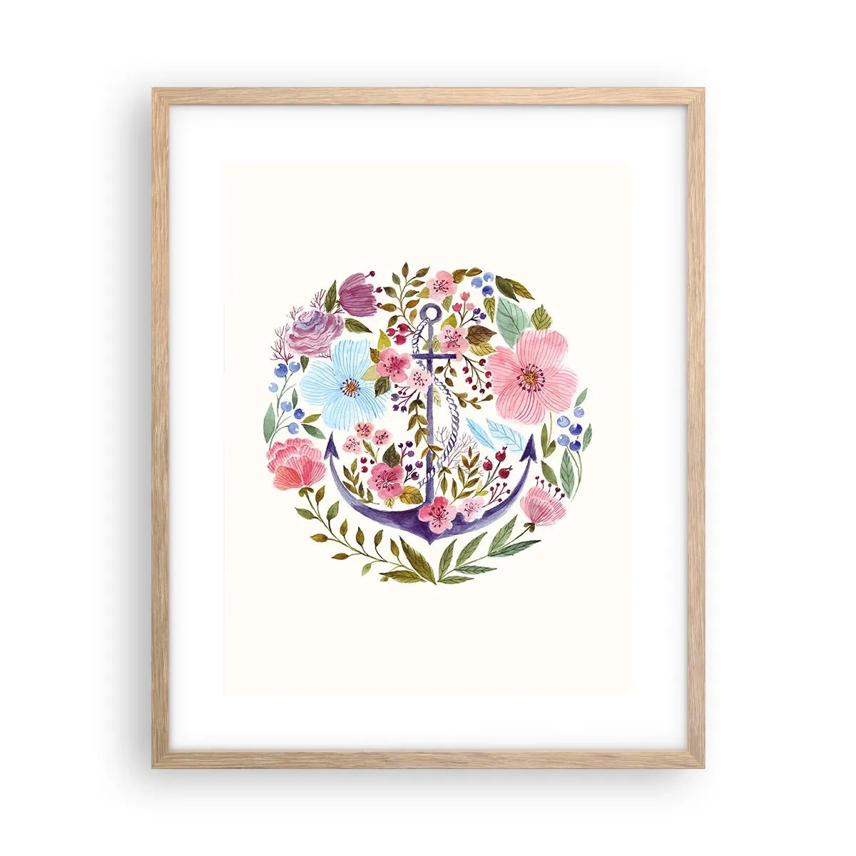 Affiche dans un chêne clair - Poster - Le beau rêve du marin - 40x50 cm