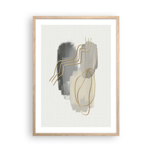 Affiche dans un chêne clair - Poster - Durée et mouvement - 50x70 cm