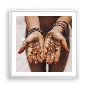 Affiche dans un cadre blanc - Poster - Un don pour vous - 50x50 cm