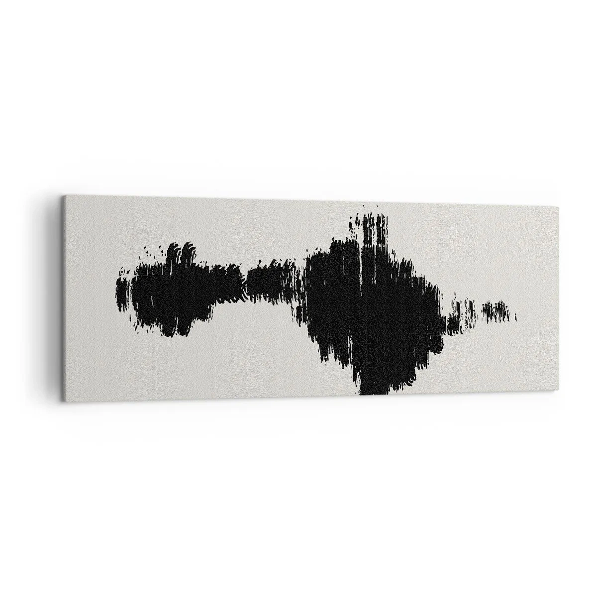 Impression sur toile - Image sur toile - Un motif abstrait ressemblant à une onde sonore dans un style minimaliste. - 140x50cm - Vibrations de l'imagination - Décoration murale moderne pour le salon et la chambre ARTTOR