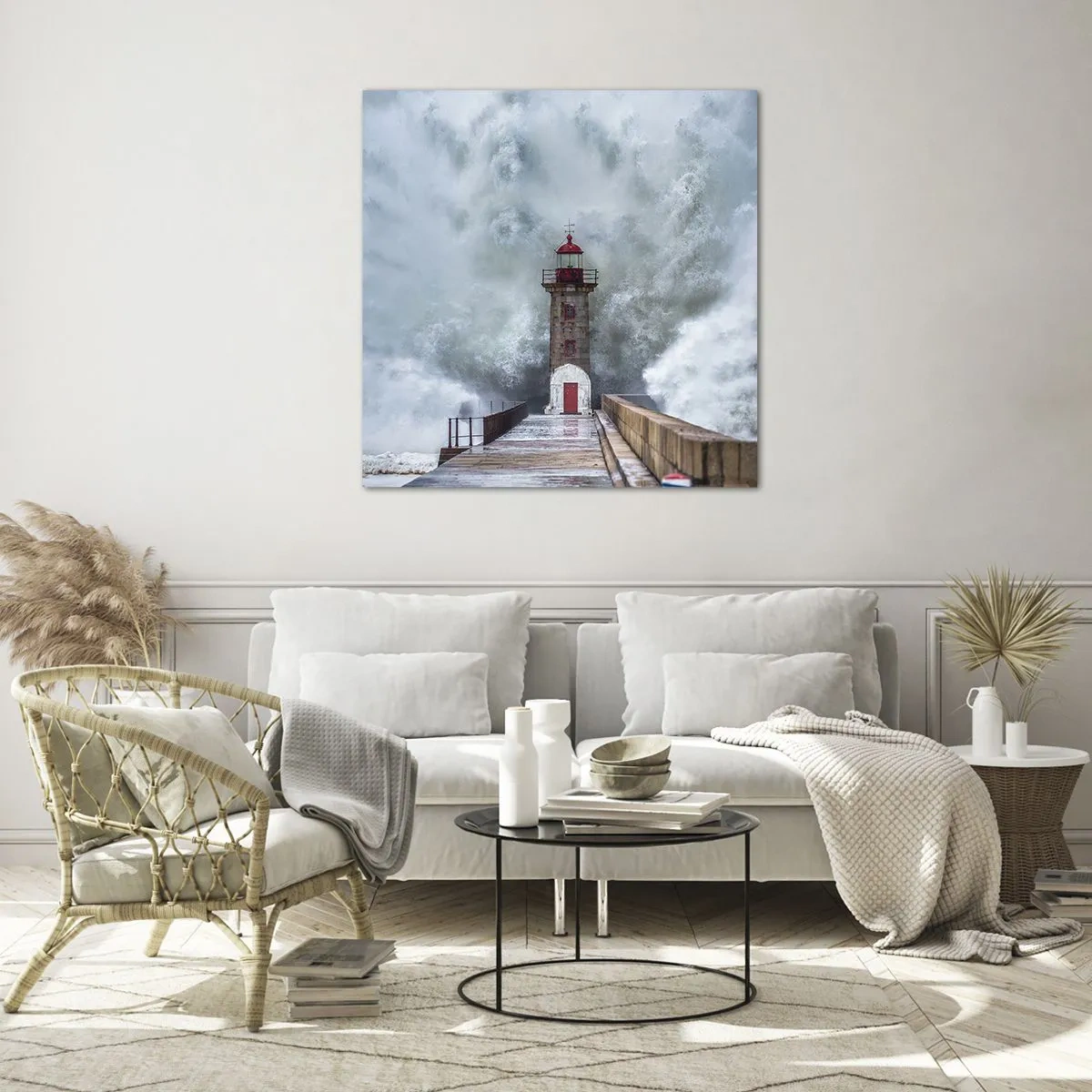 Impression sur verre - Image sur verre - Le rugissement des eaux, le bruit soufflera - 40x40 cm