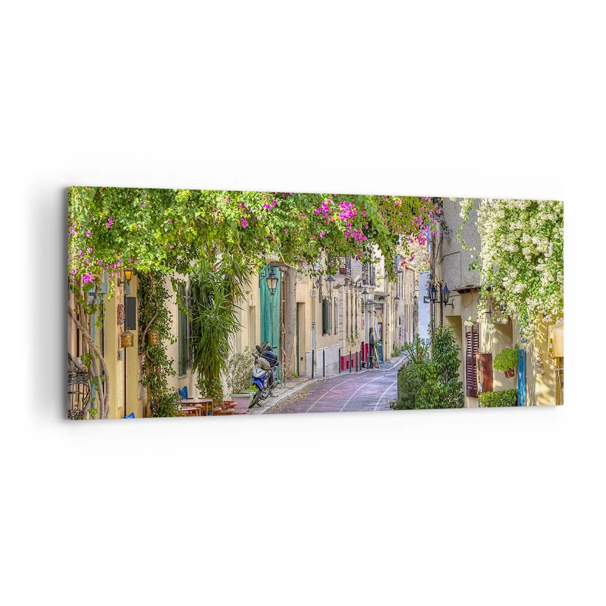 Impression sur toile - Image sur toile - Allée fleurie - 100x40 cm