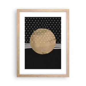 Affiche dans un chêne clair - Poster - Composition : drapeau galaxie - 30x40 cm