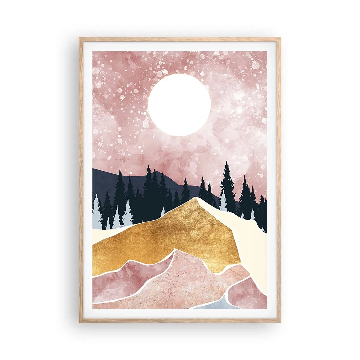 Affiche dans un chêne clair - Poster - Gardien de la nuit - 70x100 cm