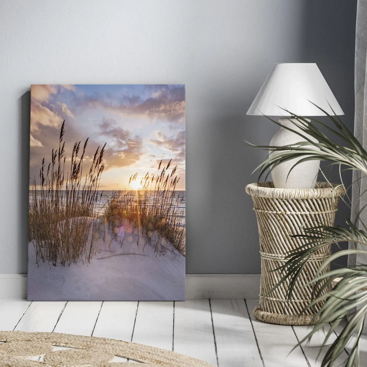 Impression sur toile - Image sur toile - Salutations du soleil et du vent - 45x80 cm