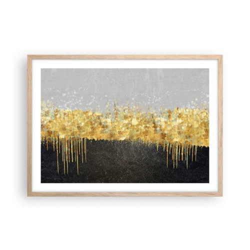 Affiche dans un chêne clair - Poster - Vers l'intérieur et vers le haut - 70x50 cm