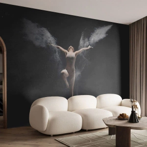Papier Peint Photo Standard Eco - Danseuse aérienne avec effet de poussière sur fond noir - 100x70cm - Les elfes existent - Décoration murale moderne pour le salon et la chambre ARTTOR