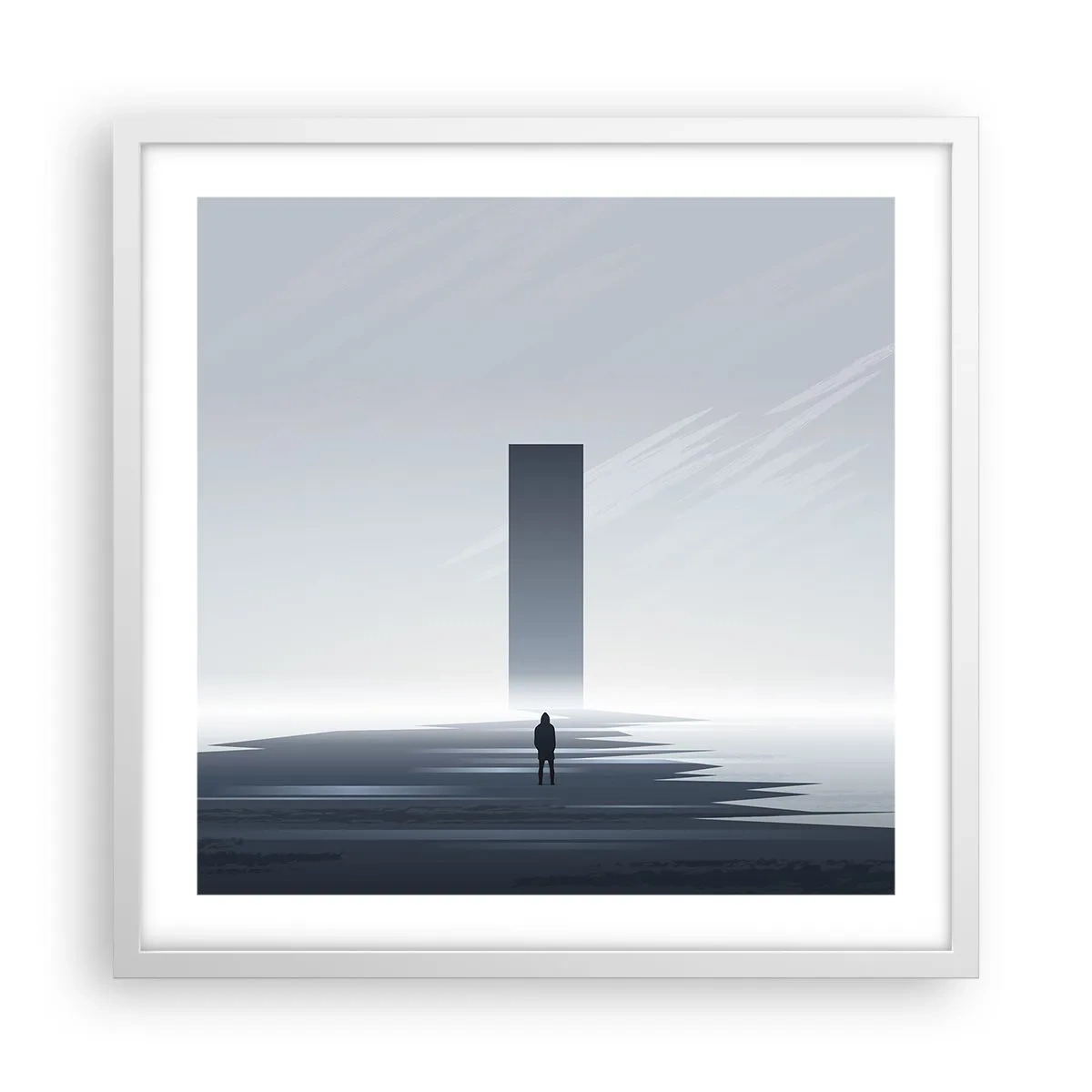 Affiche dans un cadre blanc - Poster - Opportunité ou menace ? - 50x50 cm