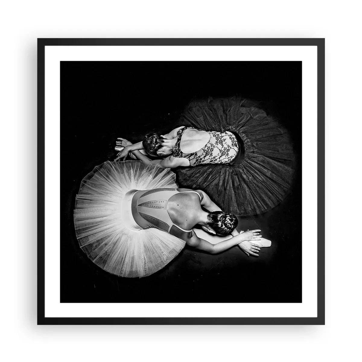 Affiche dans un cadre noir - Poster - Jin et jang – équilibre idéal - 60x60 cm