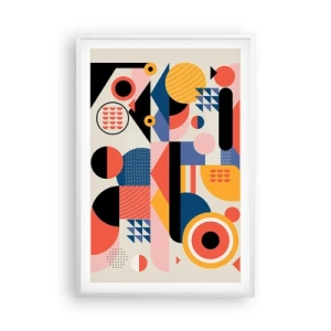 Affiche dans un cadre blanc - Poster - Composition : jouer - 61x91 cm