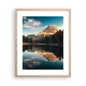 Affiche dans un chêne clair - Poster - Double paysage - 40x50 cm