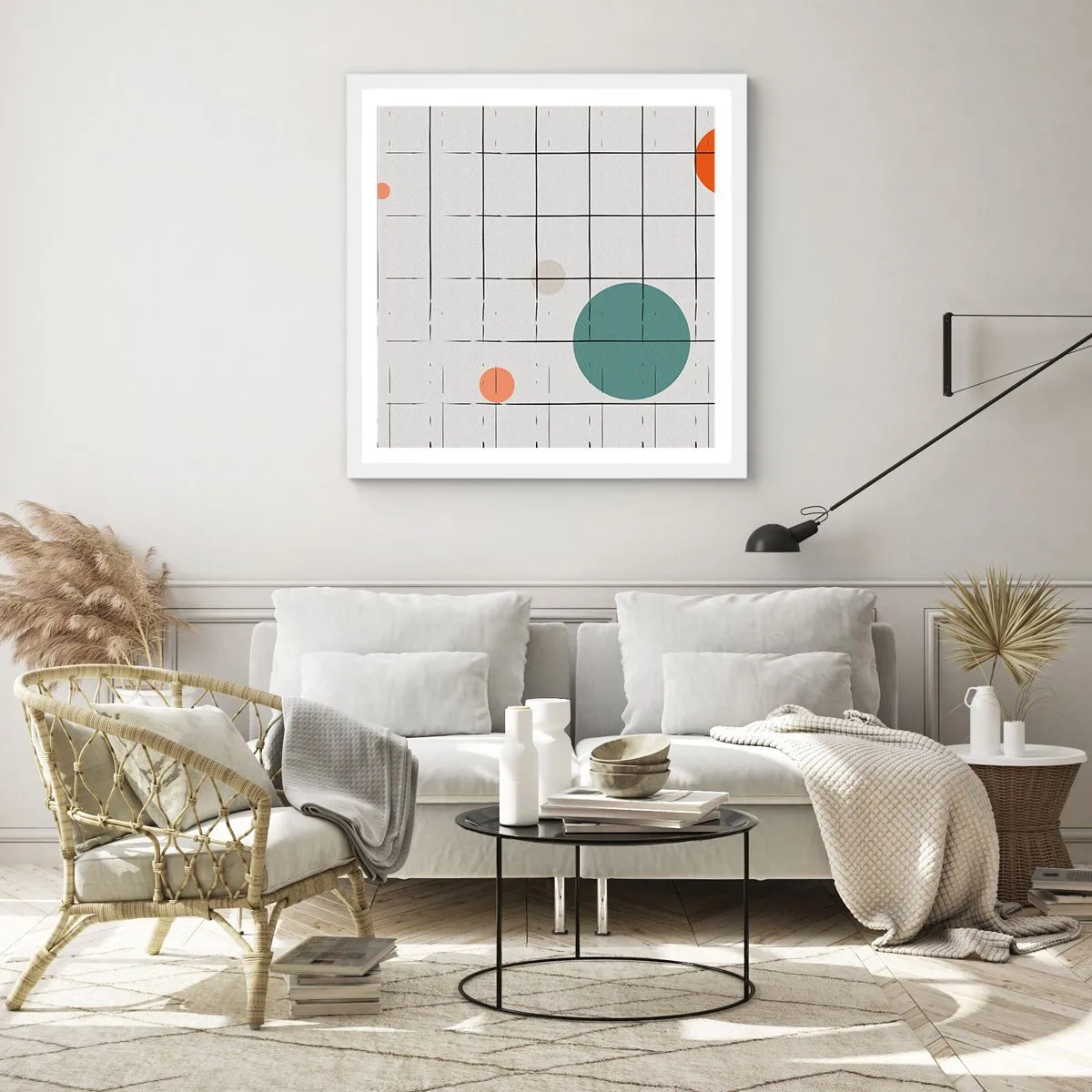 Affiche dans un cadre blanc - Poster - Piégé. Nous ou eux ? - 50x50 cm